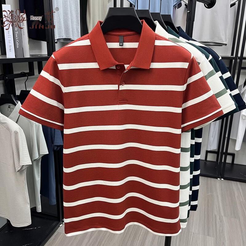 Gestreiftes knitterarmes Poloshirt für Herren