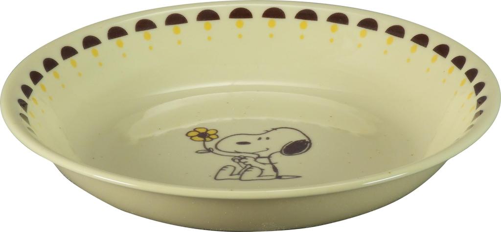 PEANUTS Snoopy Pasta Plates of Curry Diameter x 4cm Microwave and Dishwasher Safe Mino Yamaka Made in (Set 3), Plates, 21.5cm Depth, (Vintage Series),