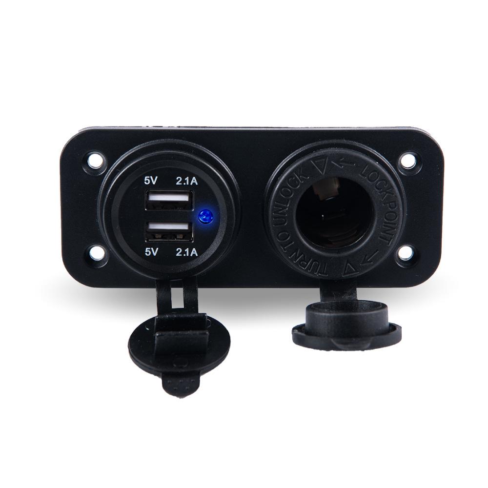 Dual USB Car Charger for Vehicles & Boats (12-24V)