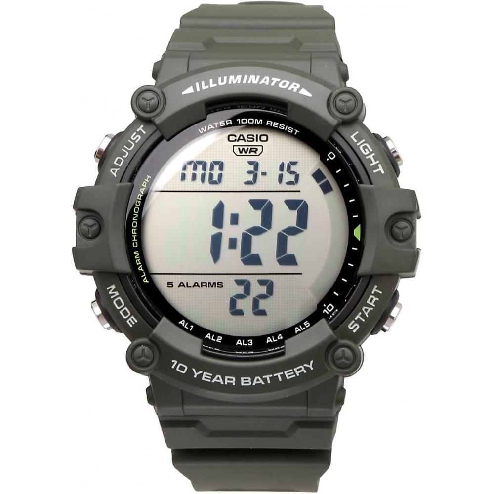 Casio Men S Standard Digital Watch Military Green Ae 1500whx 3av