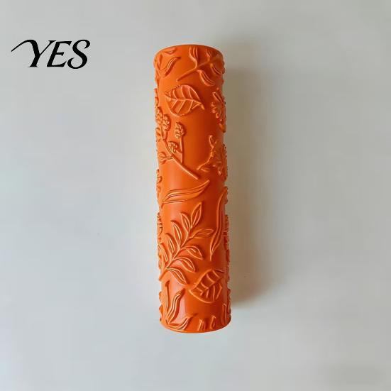 DIY Clay Texture Tool Polymer Roller, Floral Embossed 3D Printed Embossing Roller for Earrings, Jewelry Making Retro