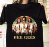 Bee Gees Band T-Shirt Schwarz Baumwolle Kurzarm Alle Größen S-5XL