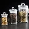 Minimalist Transparent Sealed Glass Jar Storage Jars with Lids Tea Caddy Candy Pots Desk Decoration Spice Jar Cereal Dispenser