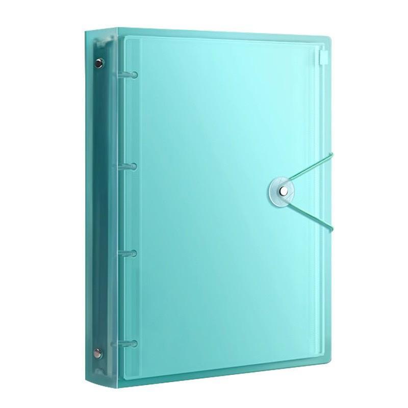 Waterproof Transparent Plastic 3 Ring Binder 5 Colors Elastic Buckle For School Office Document Storage