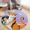 3D HD Princess Aladdin Cartoon Round Carpet, Living Room Bedroom Children's Room Comfort Rug, Non-Slip Durable Mat, Nice Gift