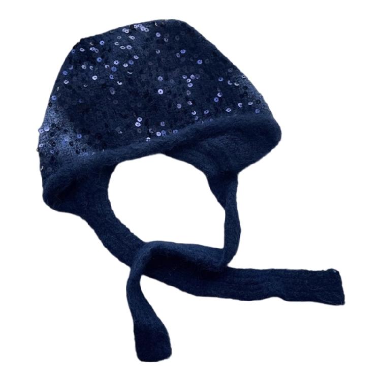 Thicken Furry Hat Trapper Hat Earflap Headwear Knitted Headgear for Outdoors Winter Oversized Hat