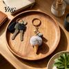 Soft Decorative Charm Plush Ice Cream Keychain for Backpacks, Fluffy Cone Keyring Decor Bag Charm, Pendant with Metal Ring Backpack Decoration