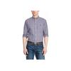 Polo Ralph Lauren Camicia Popeline a Manica Lunga con Ricamo Logo Cavallino a Quadri Rossi Uomo camicie Blu Navy 720748907-003
