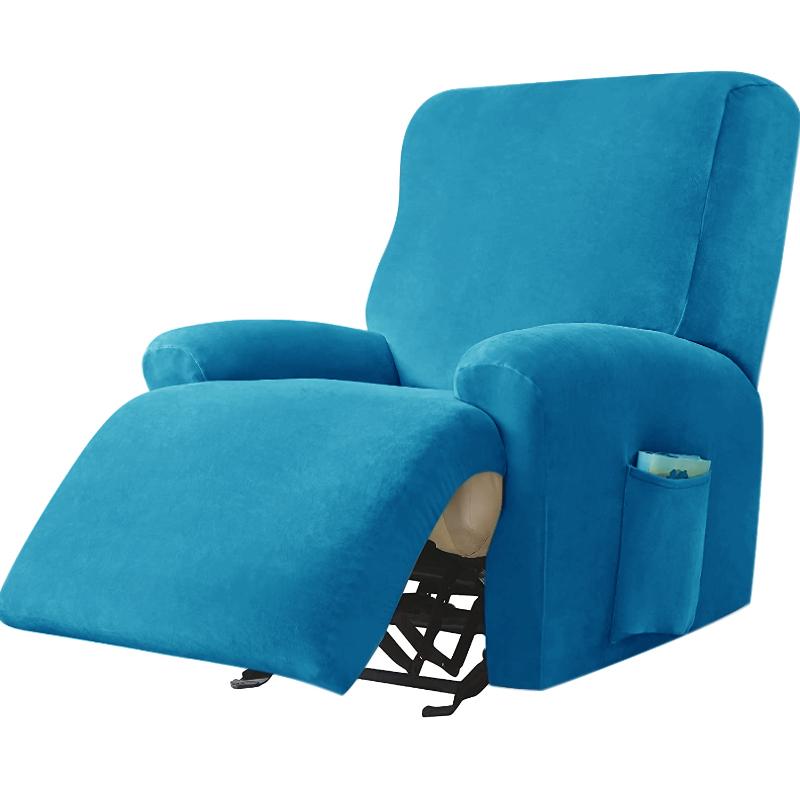 Single Seat Anti Slip Recliner Sofa Covers Velvet Stretch Reclining Couch Slipcovers Furniture Anti Cat Scratch Recliner Chair P