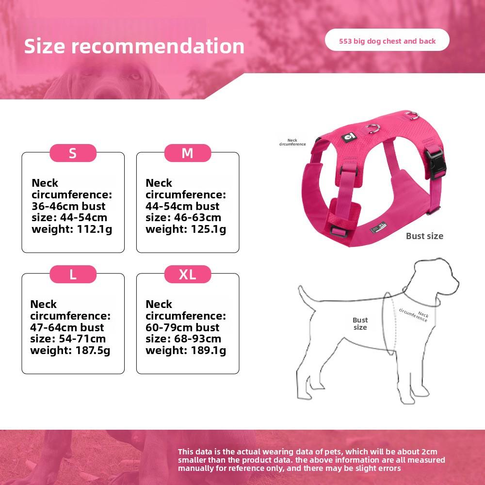 New design of lightweight folding process of dog chest strap, football pattern wear-resistant dog leash