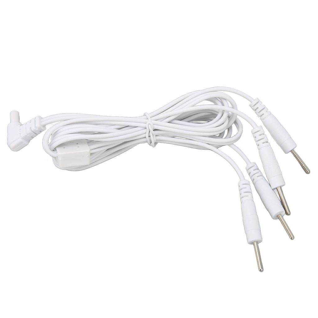 2.35mm Electrode Heat Wires 3.94ft TENS Unit Replacement Lead Wires Connector Cables for