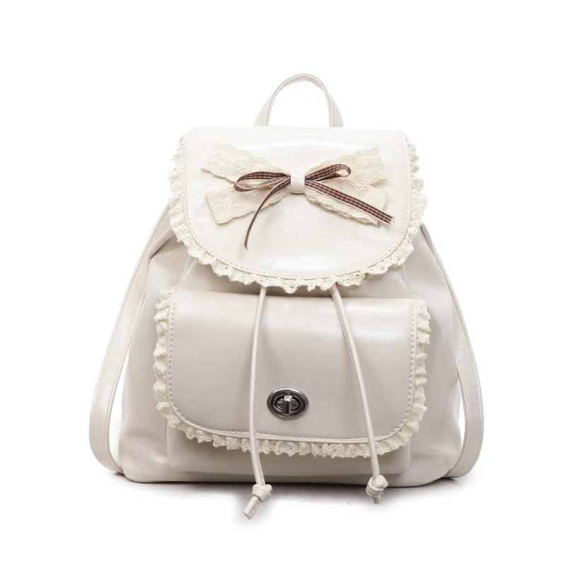 Backpack women's new sweet, fresh and fashionable soft leather large-capacity travel backpack single shoulder schoolbag tide