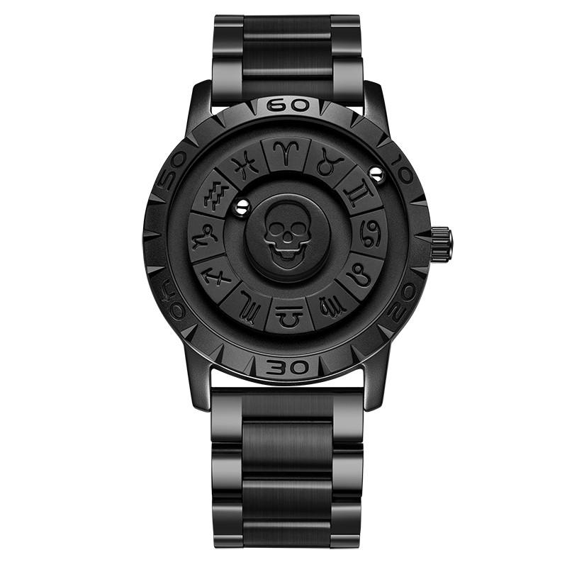 Fashion Leather Watch Men Creative Rolling Pointer Design Watch Men Casual Business Military Men's Quartz WristWatches