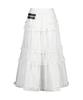 Iligo Buckle Frill Long Skirt White