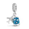 S925 Silver Ocean  Dolphin Whale Pendant Beaded Bracelet Necklace DIY Jewelry Set