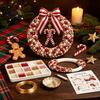 Custom Holiday Wall Hanging DIY Christmas Pearl Wreath Kit, Handmade Beaded Door Decor, Elegant Seasonal Home Decor Craft Project for Decoration