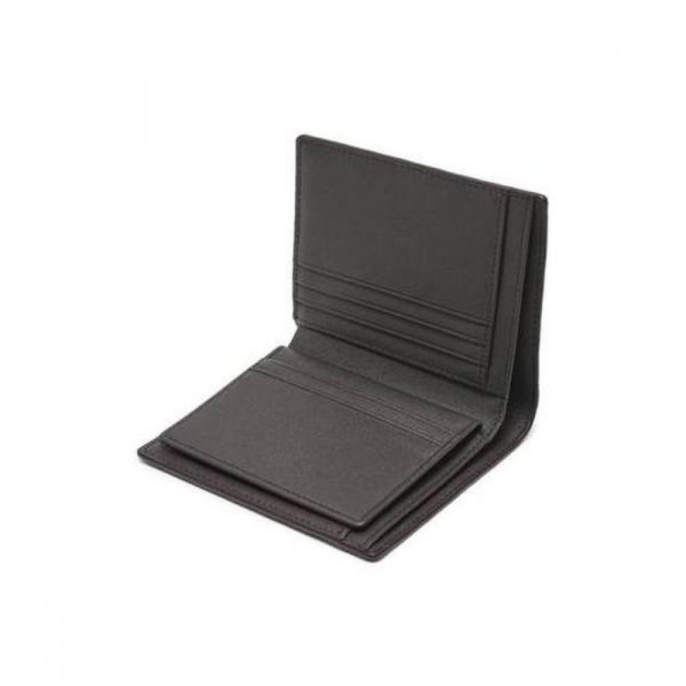 Daks Brown Dd Plate Logo Matte Leather Wallet Dbwa9f367