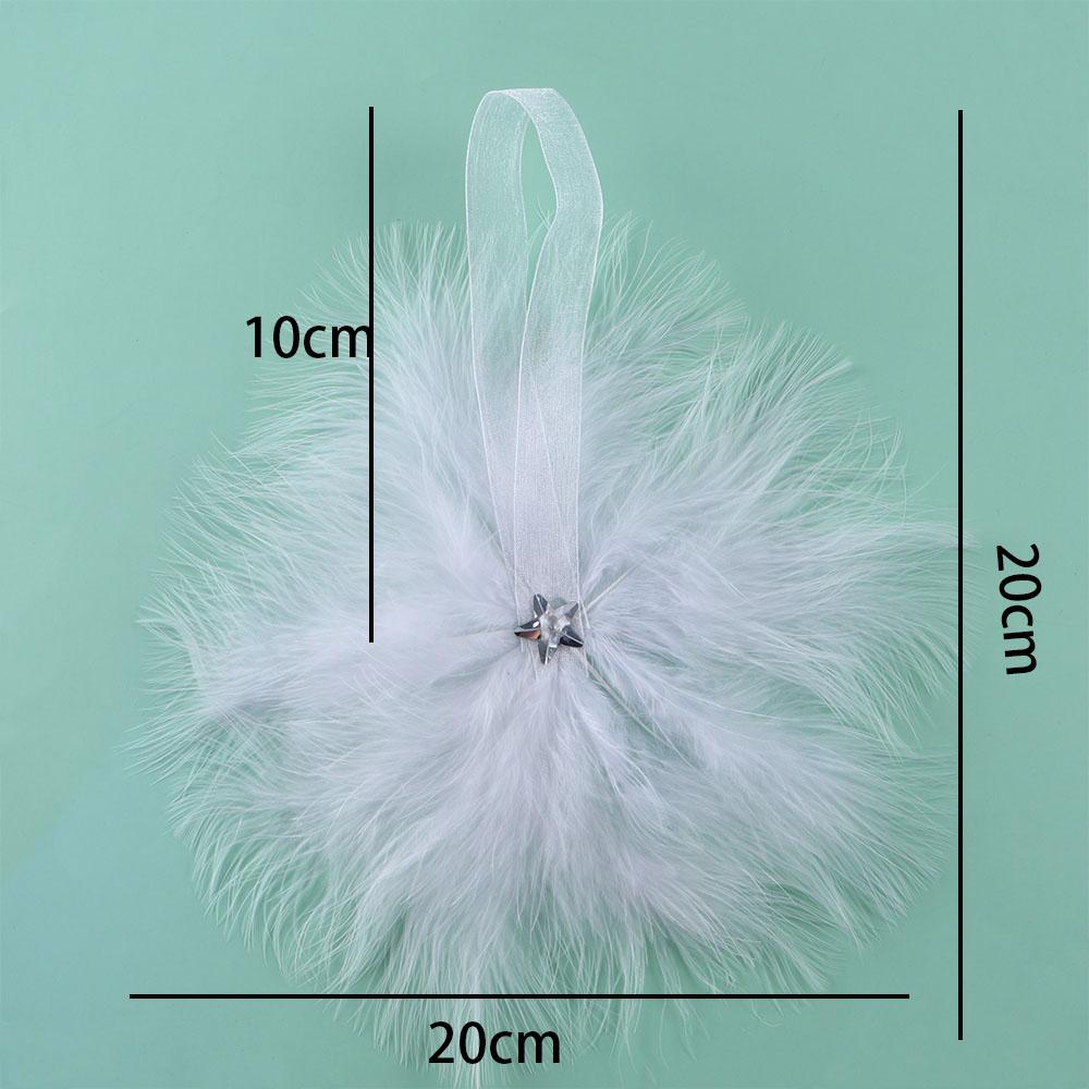 Wedding Party Home Christmas Decoration Christmas Pendant Feather Wing Hanging Feather Star Bauble