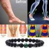 Bracelet de Yoga Yousheng Réglable Perles de 8 mm Pierre Volcanique Noire Mate Naturelle Bracelet Bijoux pour Femmes Hommes