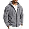 Men S Fleece Lined Zip Up Hooded Casual Sweatshirt