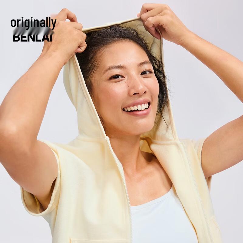 Benlai Women's Antibacterial Hooded Short-Sleeve Jacket