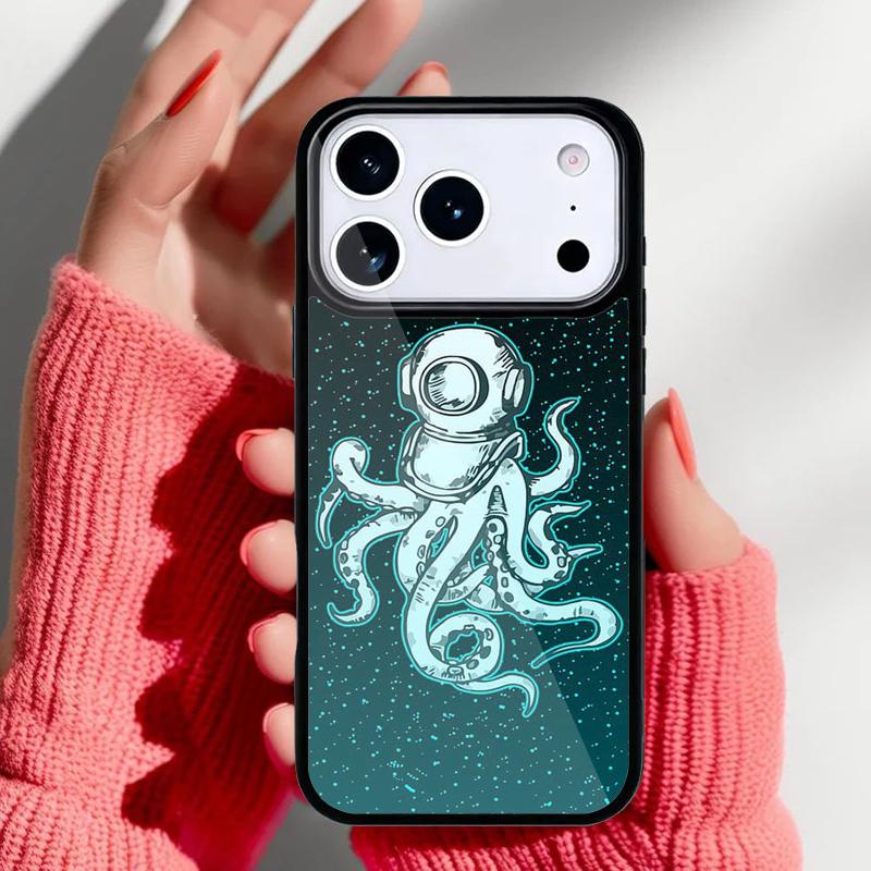 Marine Life Ocean Octopus soft Phone Case for iPhone 17 16 15 14 13 Pro Max Back Cover for 12 11 Pro Coque