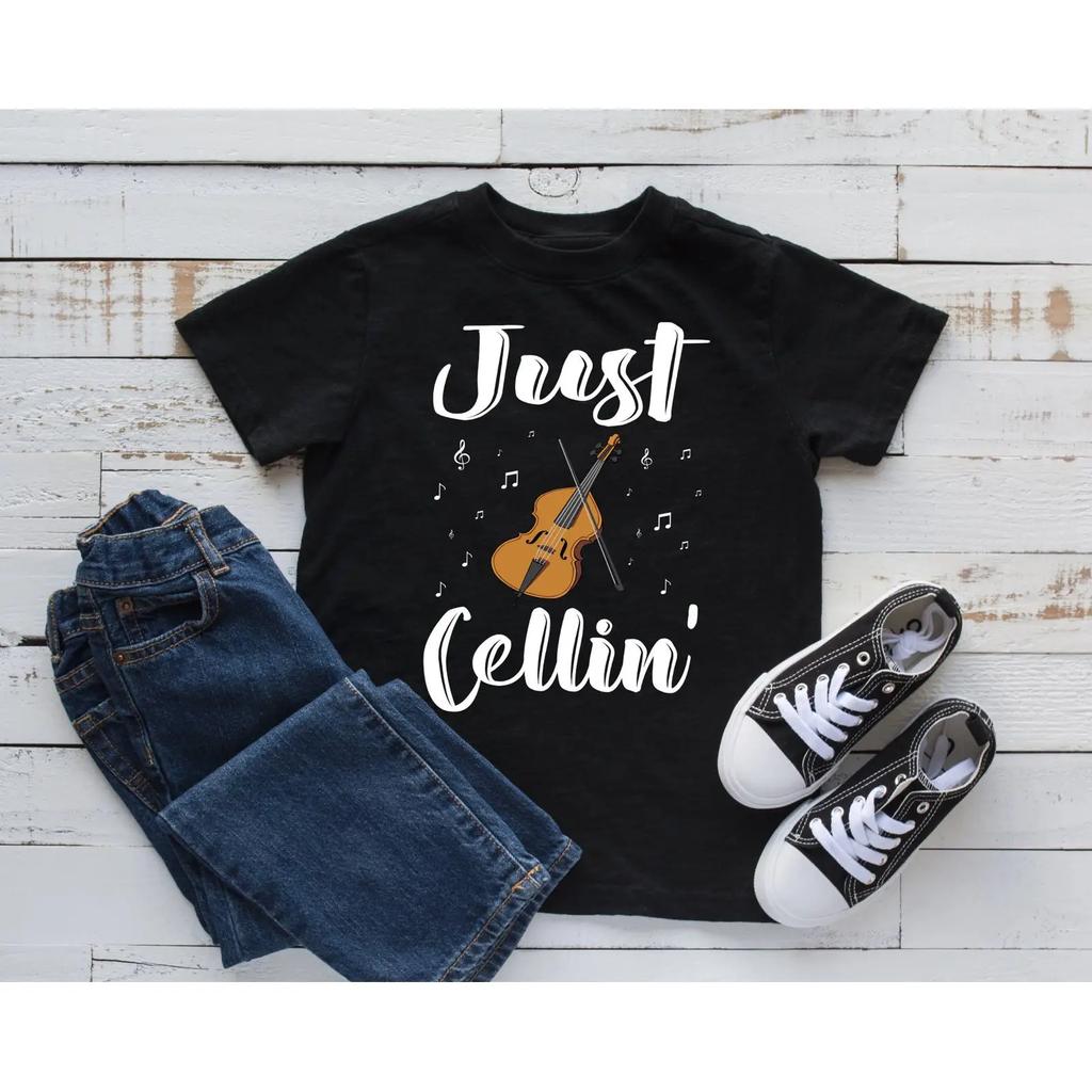 Funny Cello T Shirt Cellos Cellist Kids SweaT Long Sleeve Apparel vintage Washed Versatile Stretched Slightly fashion homme