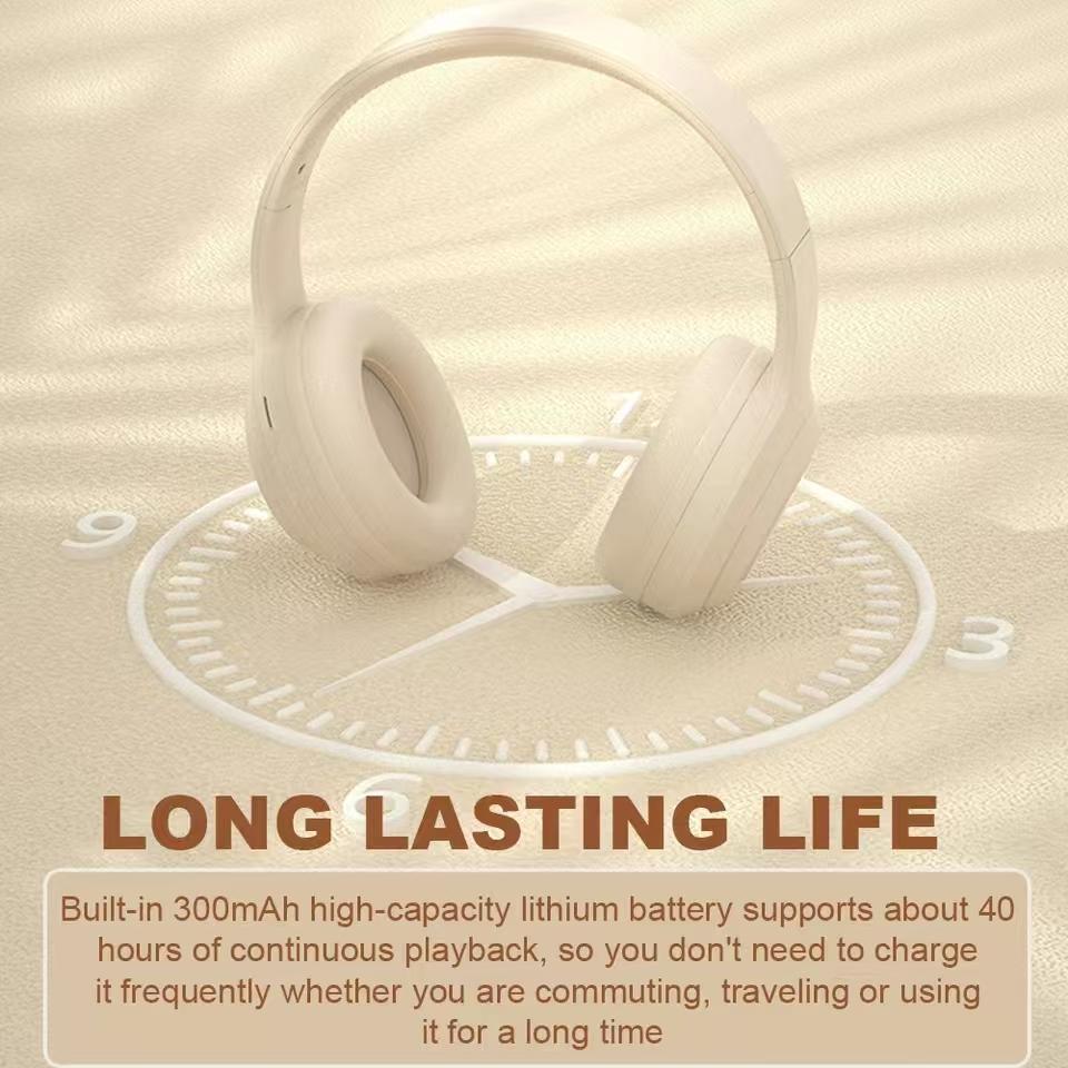 #Wireless Bluetooth Headphones Over Ear HIFI Stereo Headsets Noise Reduction Sports Gaming Earphones Music Player with Mic gifts