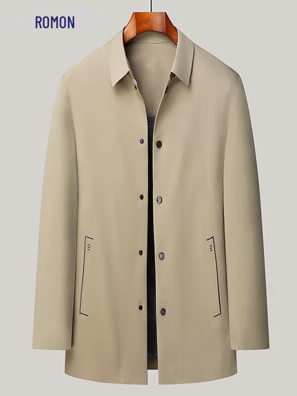 Men's Wool Blend Mid-Length Trench Coat