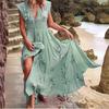 2025 Summer Women's V-neck French Bohemian Beach Dress