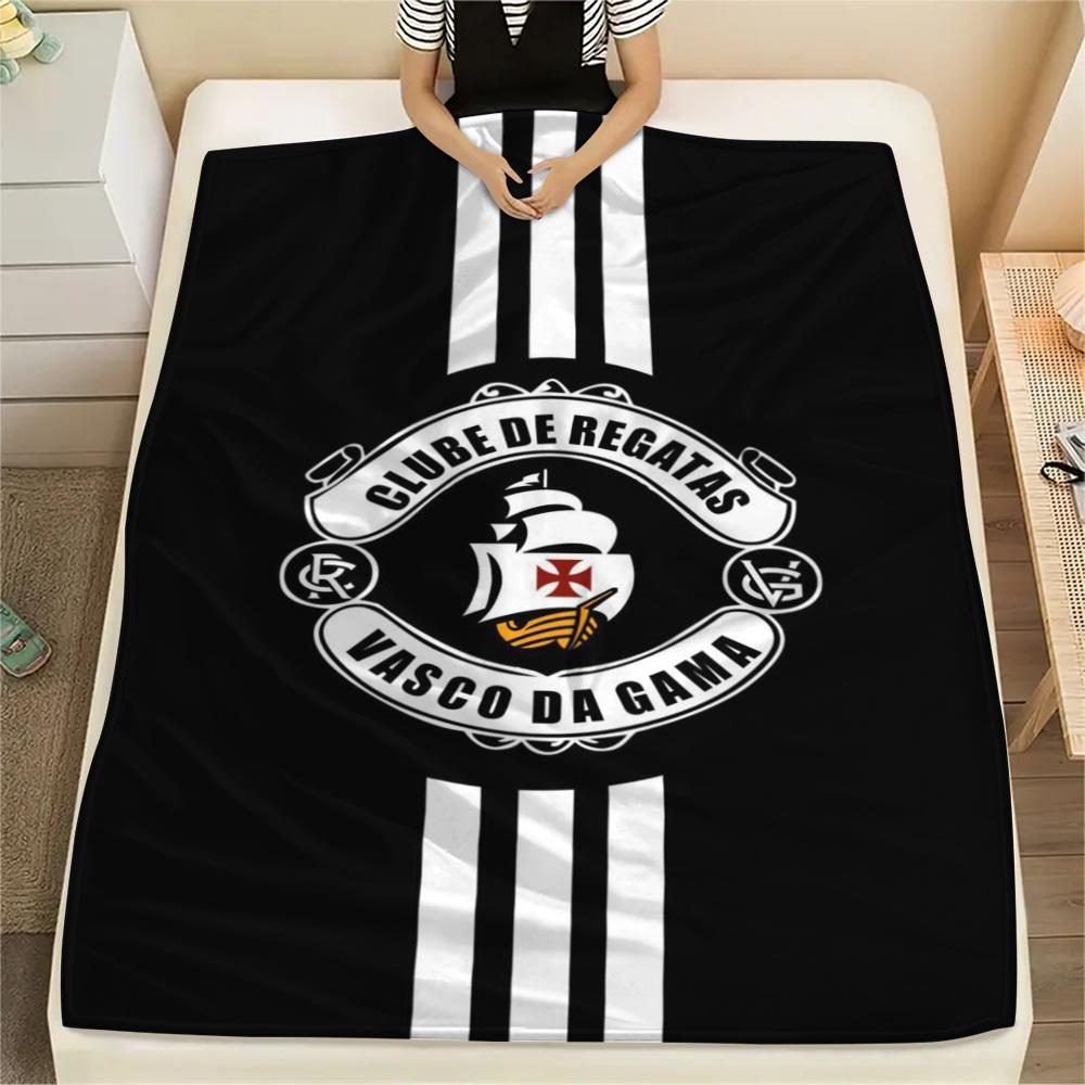 1Pc CR Vasco Da Gama Print Flannel Blanket High Quality Warm Comfortable Cover for All Seasons Perfect for Gifts Home Decor