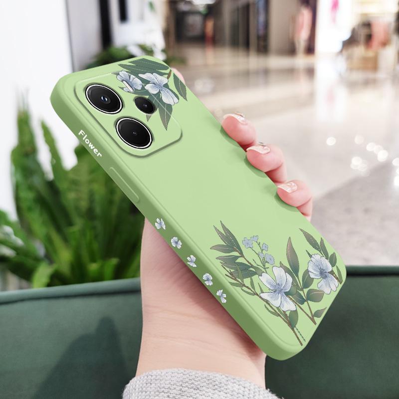 Encounter Flowers Phone Case For Xiaomi Redmi Note 14 13 12 12S 11 11S 10 10S 9 9S 15 15C 14C Pro Plus 4G 5G Liquid Silicone Cov