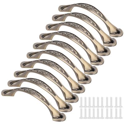 10 Set Cabinet Pull Handle Zinc Alloy Shoebox Drawer Office Hardware Hole Distance 96mm