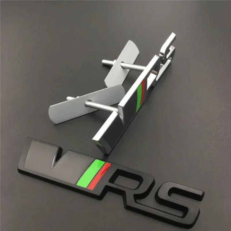 msdf2 For Skoda Rapid Kodiaq Yeti Karoq VRS 2 A7 Tour RS Octavia Fabia Superb Alloy Emblem Car Front Grille Badge Stickers Accessories
