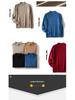 Men's Business Semi-High Collar Thick Knit Pullover Sweater for Autumn and Winter