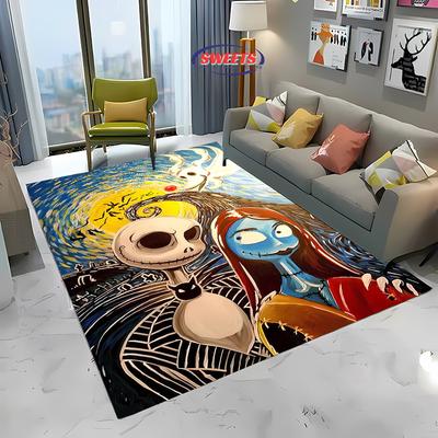 3D Printing Funny Skull Jack Pattern Carpet,Living Room Bedroom Household Items,Kid's Room Sofa Mat,Doormat Floor Anti-slip Rug