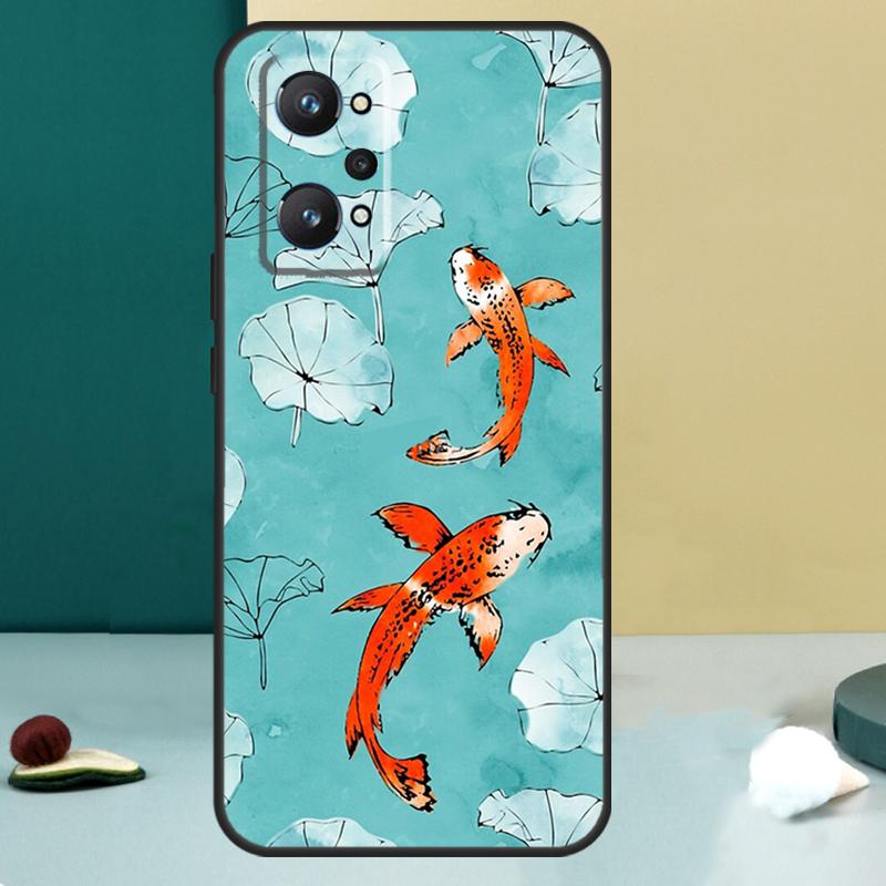 Koi Carp Fish Yin Yang For Realme 13 12 10 11 14 Pro Plus GT 6 5 6T GT7 Pro C55 C53 C51 C21Y C25S C75 C67 C61 Case