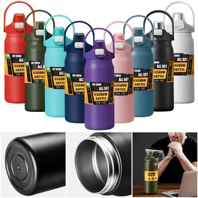 1200ml Insulated Bottle Stainless Steel Cold and Hot Water Bottle Wide Mouth Opening Portable Tumbler for Outdoor Travel