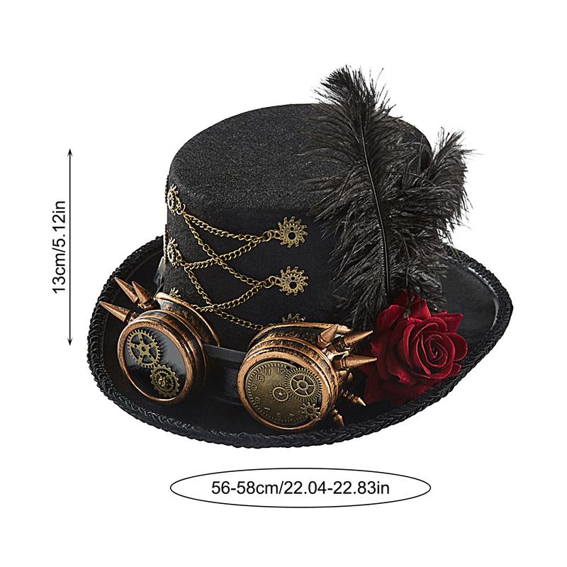 Steampunk Hats Steampunk Headwear With Goggles Design Adjustable Headwear For Outfit Costume Renaissance Fairs Circus Cosplay