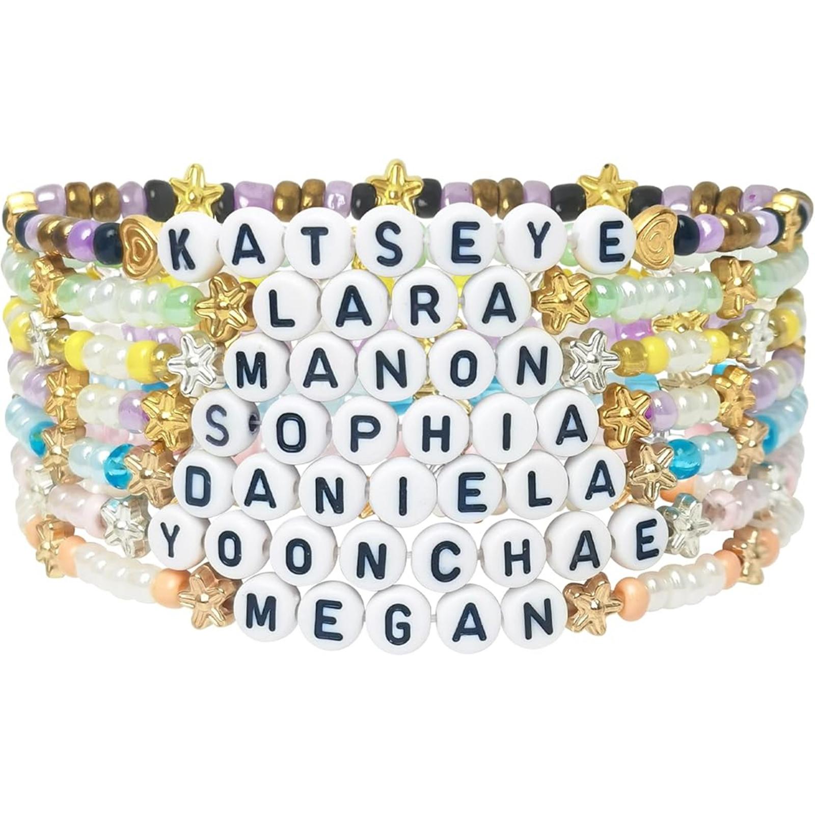 

Friendship Bracelet Inspiration Bracelet Bangle Letter Bracelet English Bracelet Friendship Beaded Bracelet One Size