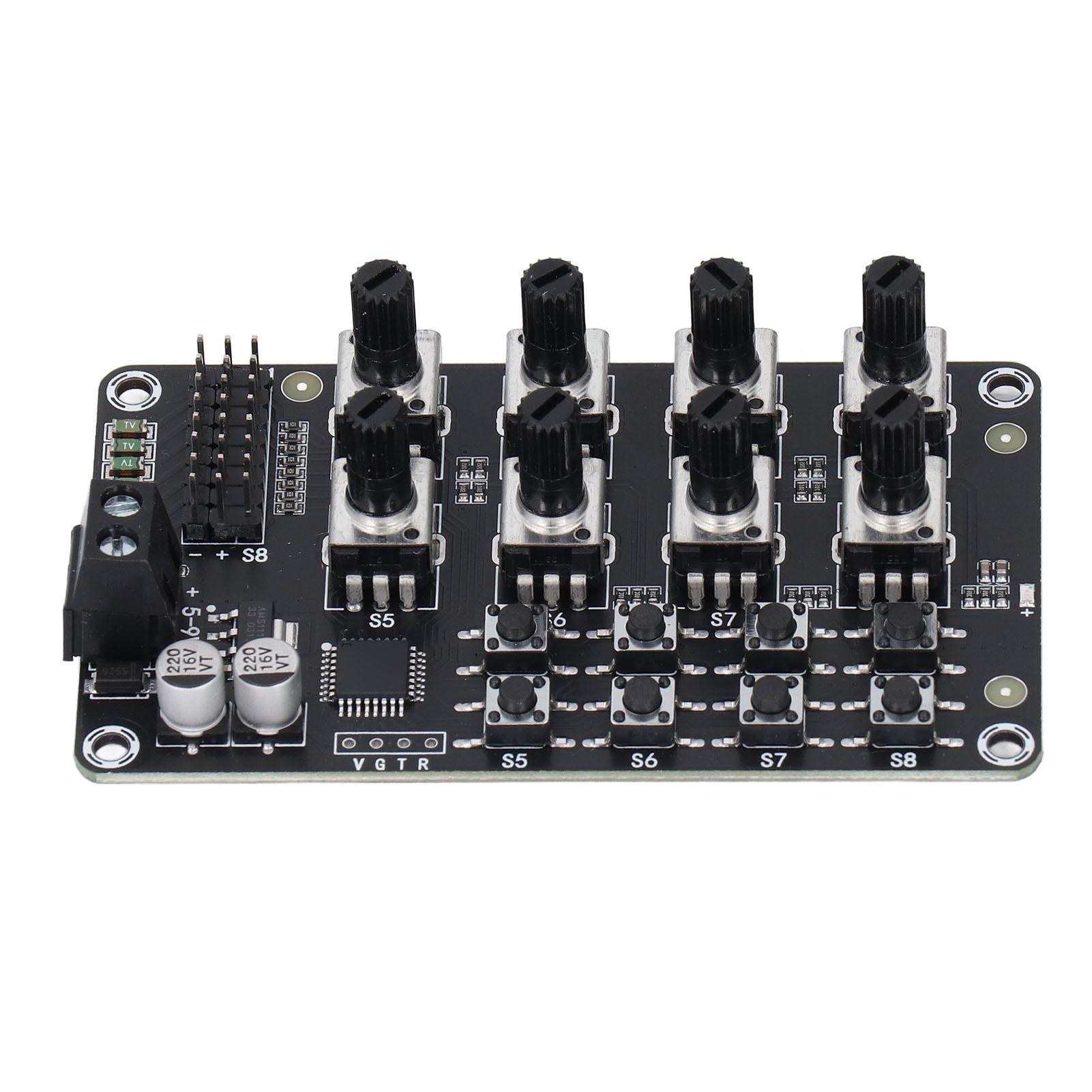 

Rotating Knob 8 Channel Servo Controller Control Board with High Accuracy 5‑8.4V