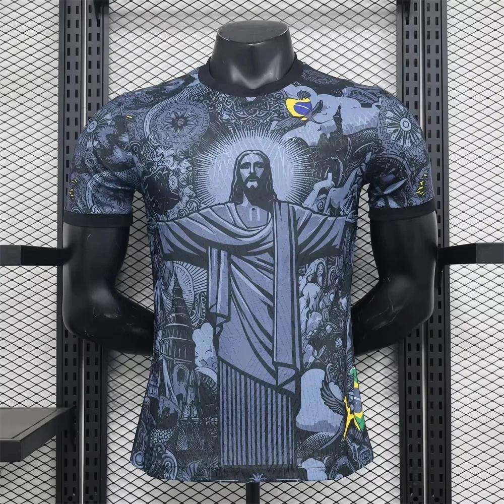 Brazil 3D Printed Football Jersey Men Women Summer Sports T-shirts Breathable Quick Drying Oversize Family Matching Clothing