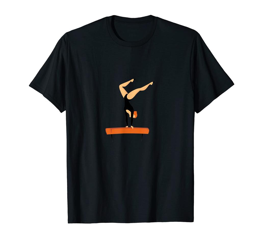Tricou gimnast cu bârnă de echilibru