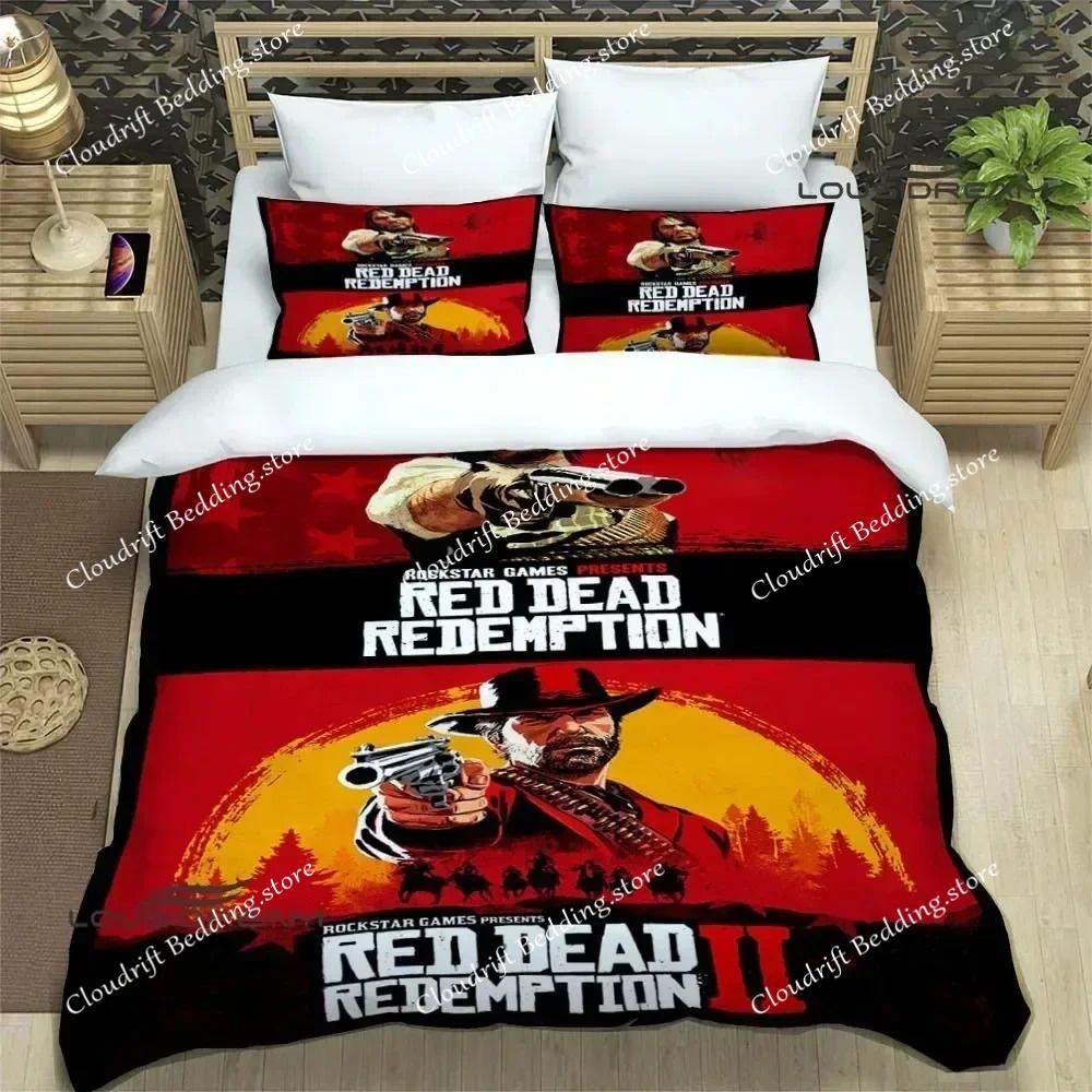 3D Печать Изысканные Покрывала с Принтом Red Dead Удобное Одеяло Пододеяльник King Queen Single Полиэстер Комплект Постельного Белья