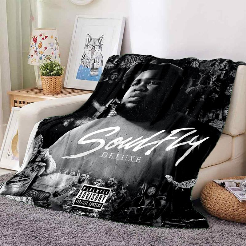 HOT Rod Wave 3D Print Rapper Star Soft Plush Blanket,Flannel Throw Blanket for Living Room Bedroom Picnic Bed Sofa Cover