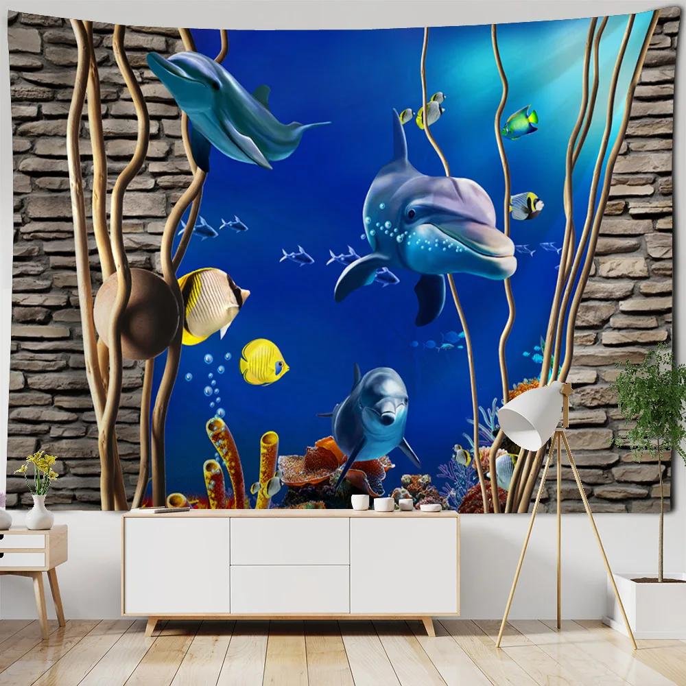 Ziegelmauer, Steinmauer, bedruckter Wandteppich, Wandbehang, Holzmaserung-Imitation Heimdekoration, Wohnzimmer-Wandhintergrund