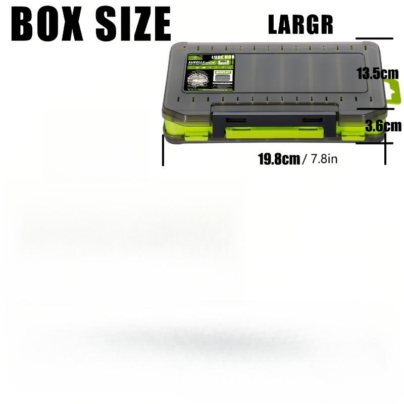 1PC Double Sided Fishing Tackle Case - Waterproof and Durable, Ideal Storage Tool for Baits, Hooks and Accessories