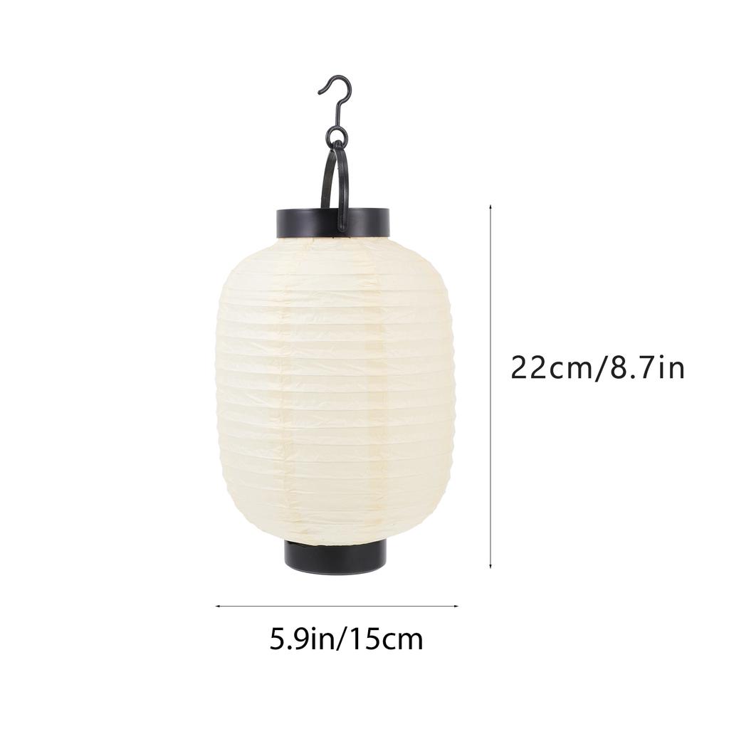 Lantern Japanese Lanterns Hanging Paper Silk Chinese Outdoor Lamp Style Ornament Waterproof Bar Decorations White