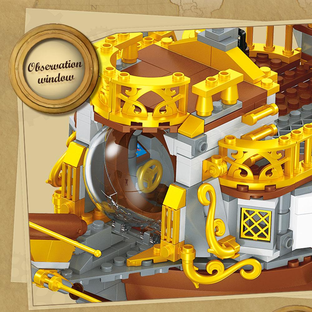 Creative Expert Steampunk Airship Moc Building Block Модель игрушки Подарки на день — фото 6