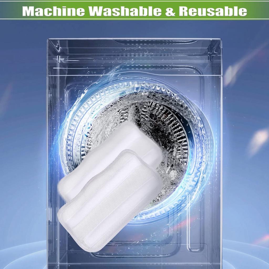 Steam Mop Replacement Cloth, Washable Cleaning Pad, White 4PCS